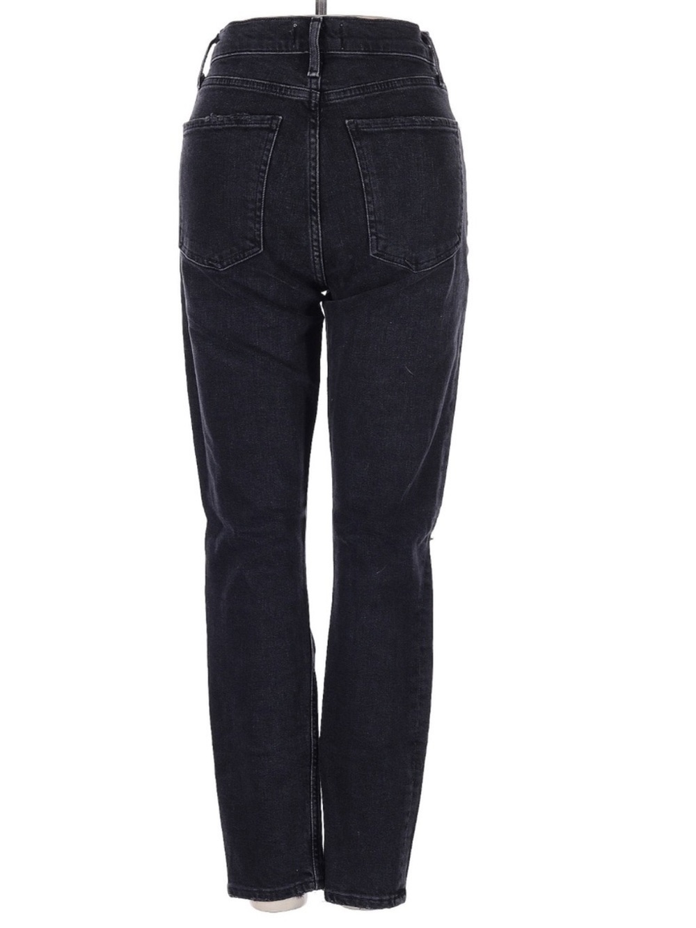 AGOLDE Nico High Rise Slim Jeans Black Distressed Button Fly Denim 24 - Picture 4 of 6